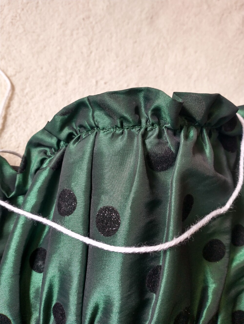 Vtg Betsey Johnson Evening Mini Dress Green Black Strapless Polka Dot Straples - Picture 12 of 12